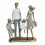 Escultura Decorativa Família Casal De Filhas