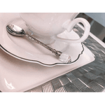 Conjunto 6 Colheres De Café De Zamac Crystal Prata Wolff