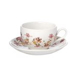 Jogo de Xícaras para Chá com Pires Le Jardin em Porcelana 6 Pçs 160ml