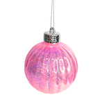 Jogo De 3 Bolas De Natal Rosa Transparente Brilho 10cm