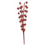 Galho Natal Vermelho Brilho Glitter Berry