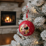 Jogo 2 Bolas Natal Disney Original Mickey Minnie 12cm