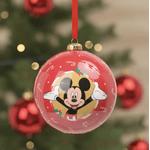 Jogo 2 Bolas Natal Disney Original Mickey Minnie 12cm