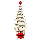Árvore Decorativa Resina Natal Estrela Laço 38,2cm