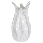 Vaso Decorativo Cerâmica Orgânico 40cm Off White 