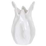 Vaso Decorativo Cerâmica Orgânico 30,5cm Off White