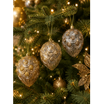 Enfeite Pingente Brilho Luxo Natal Decoração Colorido 3 Unidades