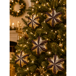 Enfeite Pingente Estrela Brilho Luxo Natal Tons Cobre 3 Unid