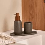 Kit 3 Peças em Poliresina Para Banheiro Cinza Mart