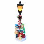 Escultura Coral Poste De Luz C Led Família Decoração Natal
