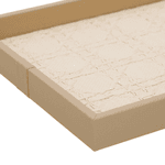 Bandeja em MDF e PU Marrom 40cm