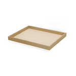 Bandeja em MDF e PU Marrom 40cm