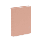 Caixa Livro em MDF e Couro Ecológico Salmão 25cm Mart
