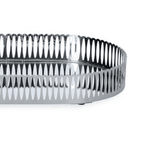 Bandeja Espelhada Prata Em Metal 33cm Mart