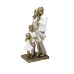 Escultura Família Decorativa Casal Com Casal De Filhos