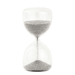Ampulheta Decorativa em Vidro Miçanga 3 Minutos Prata