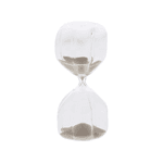 Ampulheta Decorativa em Vidro Areia 15 Minutos Cinza
