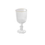  Conjunto 4 Taças de Vidro para Licor com Fio de Ouro Lines 75ml Wolff