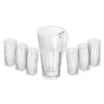Conjunto Jarra com 6 Copos de Vidro Queen 1,5L/320ml Wolff