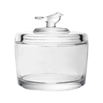 Pote de Cristal Ecológico com Tampa Bird 7,5cm x 7,5cm x 8,5cm Wolff