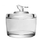 Pote de Cristal Ecológico com Tampa Bird 7,5cm x 7,5cm x 8,5cm Wolff