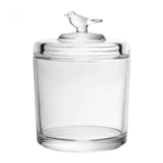 Pote de Cristal Ecológico com Tampa Bird 8,5cm x 8,5cm x 11,5cm Wolff