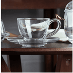 Conjunto 4 Xícaras de Café com Pires Golden Bird 80ml Cristal Ecológico Wolff