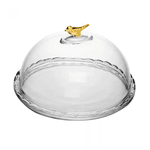 Queijeira Golden Bird 20cm com Tampa Cristal Ecológico Wolff