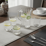 Conjunto 7 Peças Jarra com 6 Copos de Cristal Bangkok 1,45L/300ml Wolff