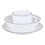 Jogo Para Café Da Manhã Dama Branco & Preto 3Pçs