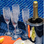 Jogo 2 Taças Champagne Em Acrílico Transparente Bolhas Entrecasa