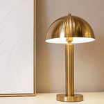 Abajur Em Metal Dourado Decoração Moderno Bivolt 52cm