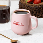 Caneca Cerâmica Rosa Aproveite a Jornada 260ml
