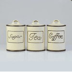 Jogo 3 Potes Hermético Em Cerâmica 17cm Decoração Cozinha
