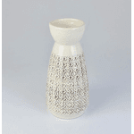 Vaso em Cerâmica Pattern Branco 25 cm