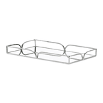 Bandeja Decorativa Prata De Metal Espelhada 35cm Mart