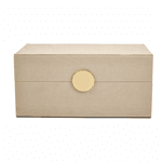 Kit Caixa Decorativa E Organizadora Em Pu Bege
