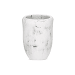 Kit Lavabo Em Poliresina Marmorizado 2 Peças Branco Mart