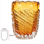 Vaso Decorativo Vidro Tipo Murano Ambar P 15,5cm