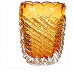 Vaso Decorativo Vidro Tipo Murano Ambar P 15,5cm