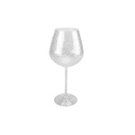 Jogo 2 Taças Vinho Acrílico Transparente Bolha 680ml Entrecasa
