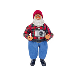 Boneco Papai Noel Colecionáveis Fotógrafo Decoração Natal 27cm