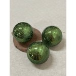 Kit 3 Bolas De Natal Verde Perolada 10cm Decoração Árvore
