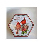 Caixa Bolas De Natal Presenteável Luxo Pássaros 8cm C/14 Un