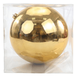 Bola De Natal Dourado Brilhante 15cm Grande Decoração Árvore