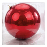 Bola De Natal Vermelho 20cm Grandona Decoração Árvore