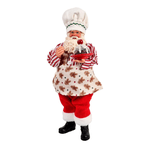Papai Noel Colecionável Resina Confeiteiro Ginger 30cm