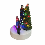 Enfeite Cenário De Natal Arvore Luz De Led Presentes 17cm