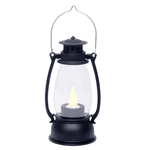 Mini Lanterna Chamas Led Decorativa Preto Cromus Natal