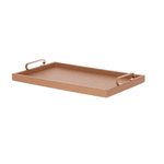 Bandeja Mdf Revestida Em Courino G Nude 48cm Mart